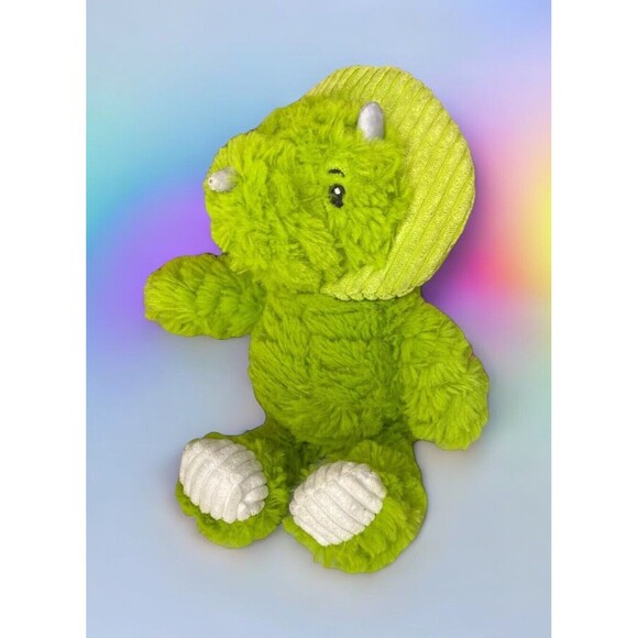 Animal Adventure Green Triceratops  Dinosaur Plush 9" Stuffed Animal Toy 2020 - Picture 1 of 12